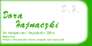 dora hajnaczki business card